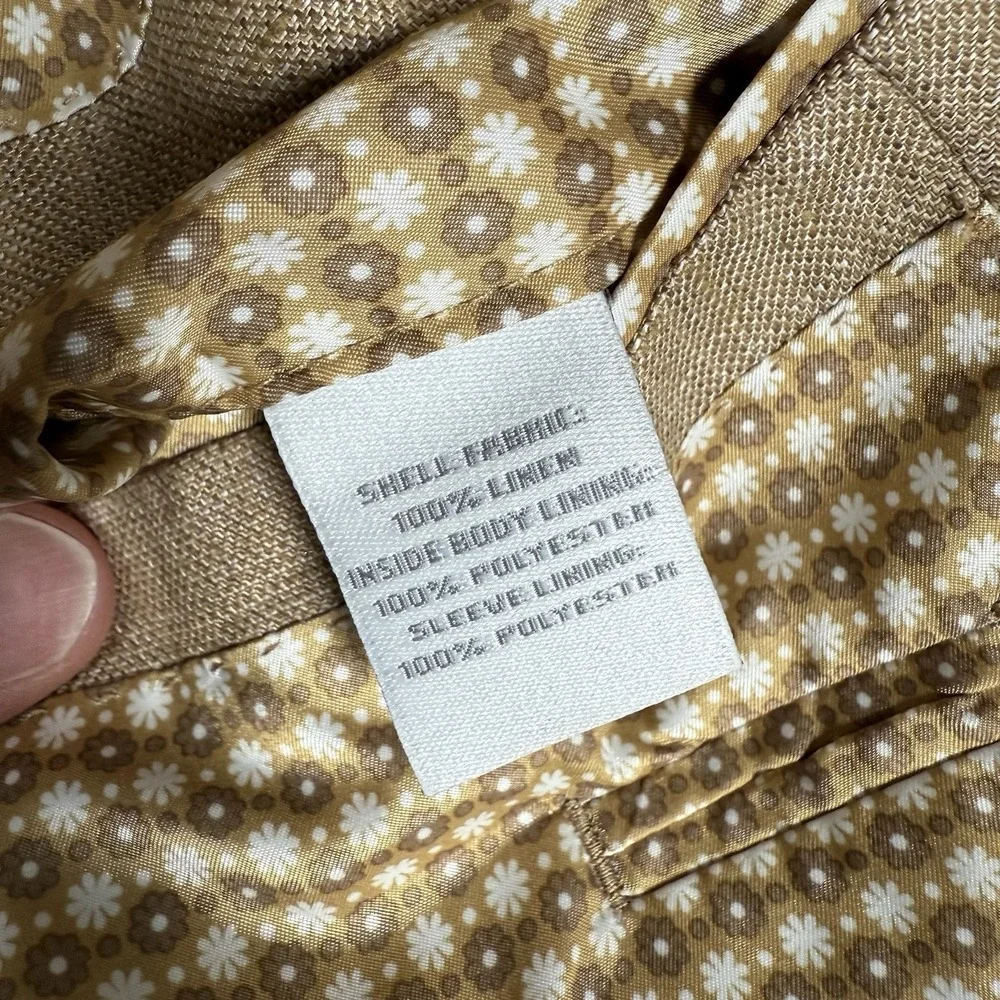 Murano Baird McNutt Blazer Men's Small Beige 100% Linen Jacket Sport Coat